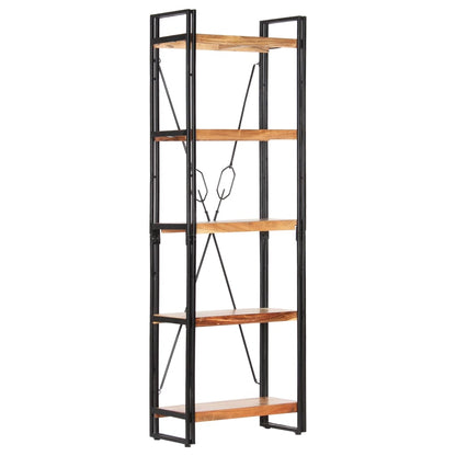 vidaXL 5-Tier Bookcase 60x30x180 cm Solid Acacia Wood - Brown