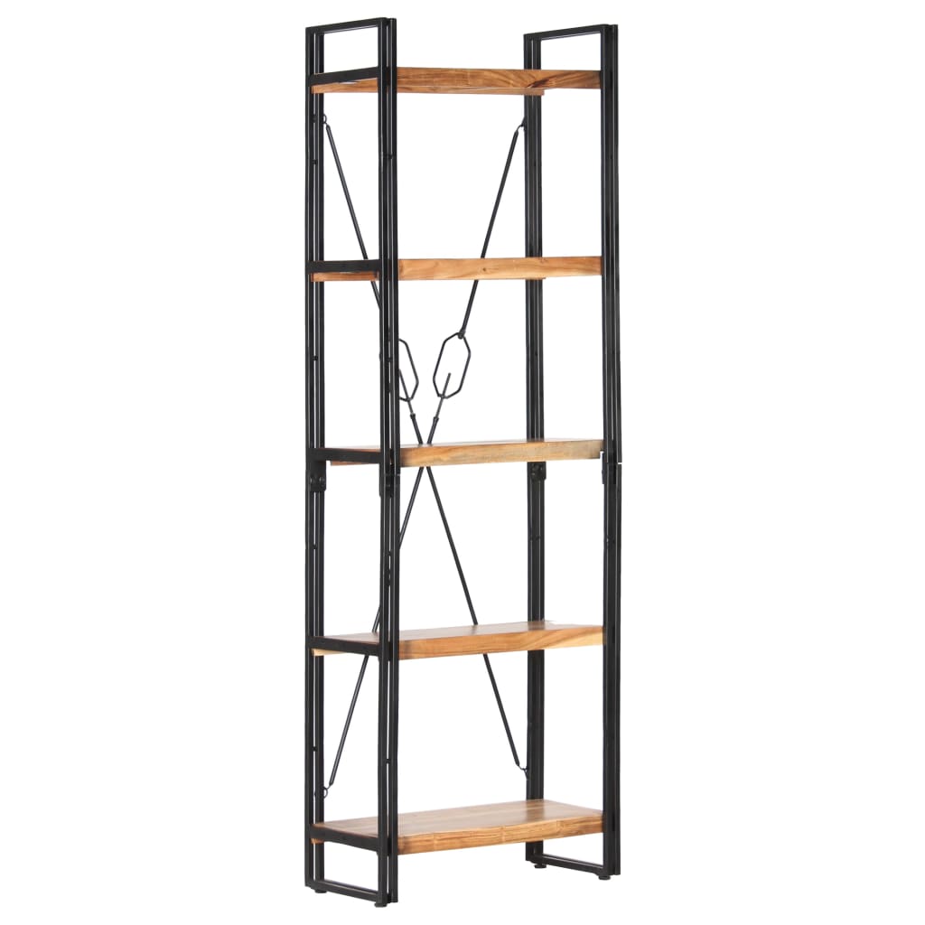 vidaXL 5-Tier Bookcase 60x30x180 cm Solid Acacia Wood - Brown