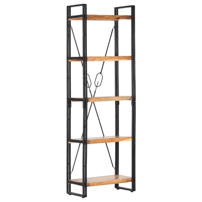 vidaXL 5-Tier Bookcase 60x30x180 cm Solid Acacia Wood - Brown
