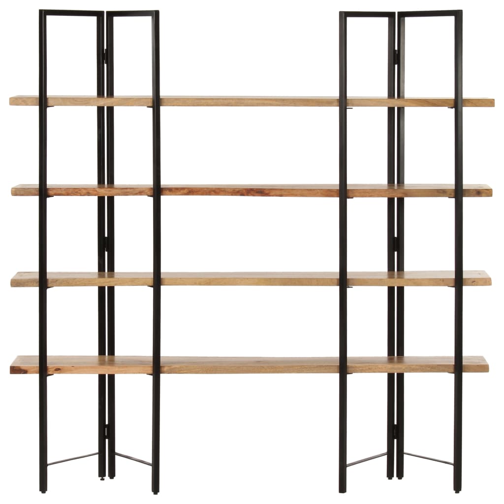 vidaXL 4-Tier Bookcase 160x35x160 cm Solid Mango Wood - Brown