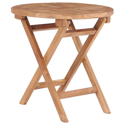 vidaXL Folding Garden Table 45 cm Solid Teak Wood - Brown
