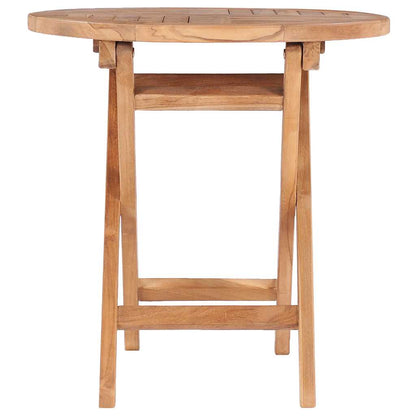 vidaXL Folding Garden Table 45 cm Solid Teak Wood - Brown