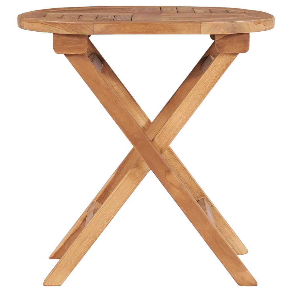 vidaXL Folding Garden Table 45 cm Solid Teak Wood - Brown