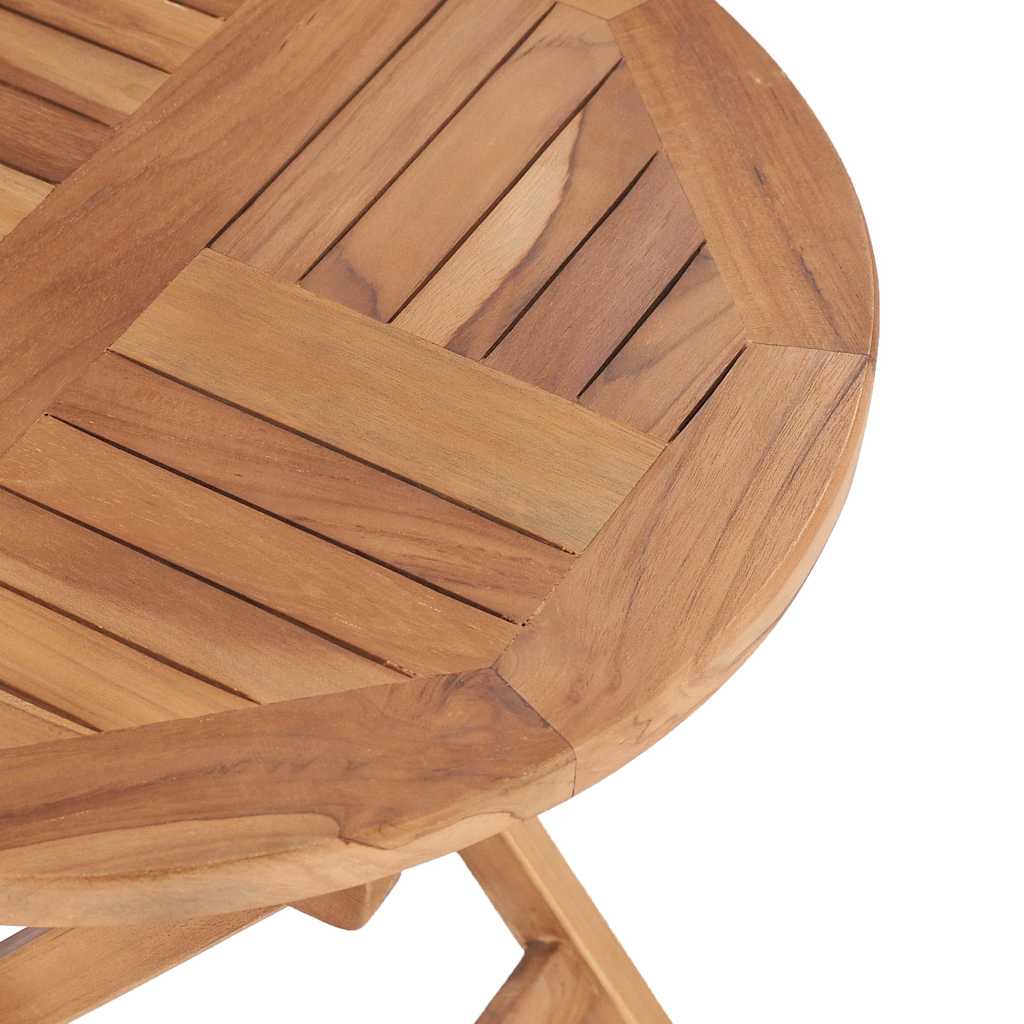 vidaXL Folding Garden Table 45 cm Solid Teak Wood - Brown
