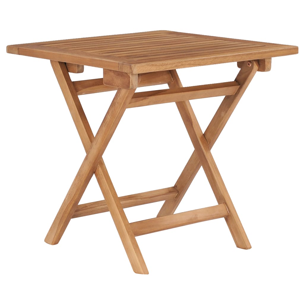 vidaXL Folding Garden Table 45x45x45 cm Solid Teak Wood - Brown