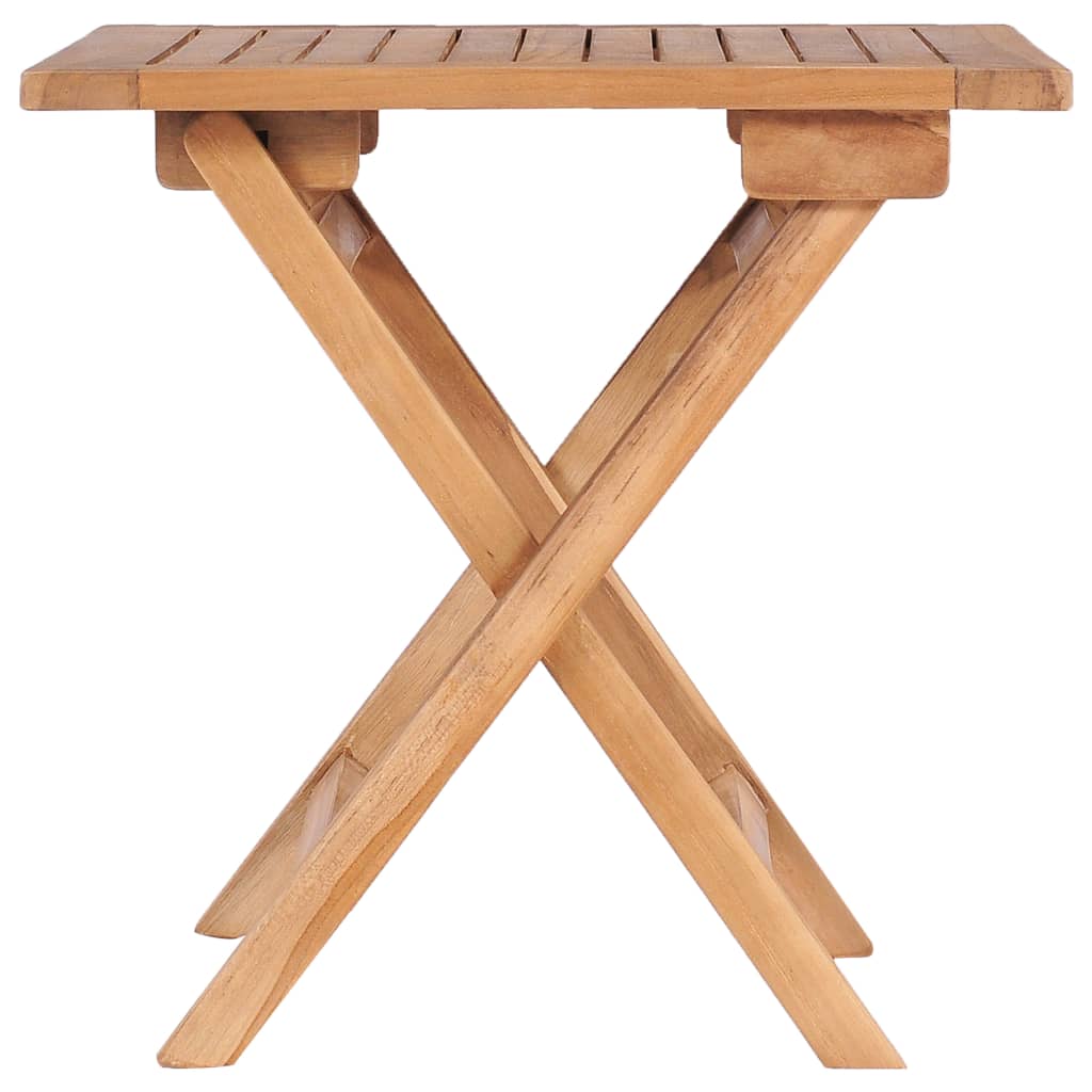 vidaXL Folding Garden Table 45x45x45 cm Solid Teak Wood - Brown