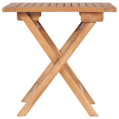 vidaXL Folding Garden Table 45x45x45 cm Solid Teak Wood - Brown