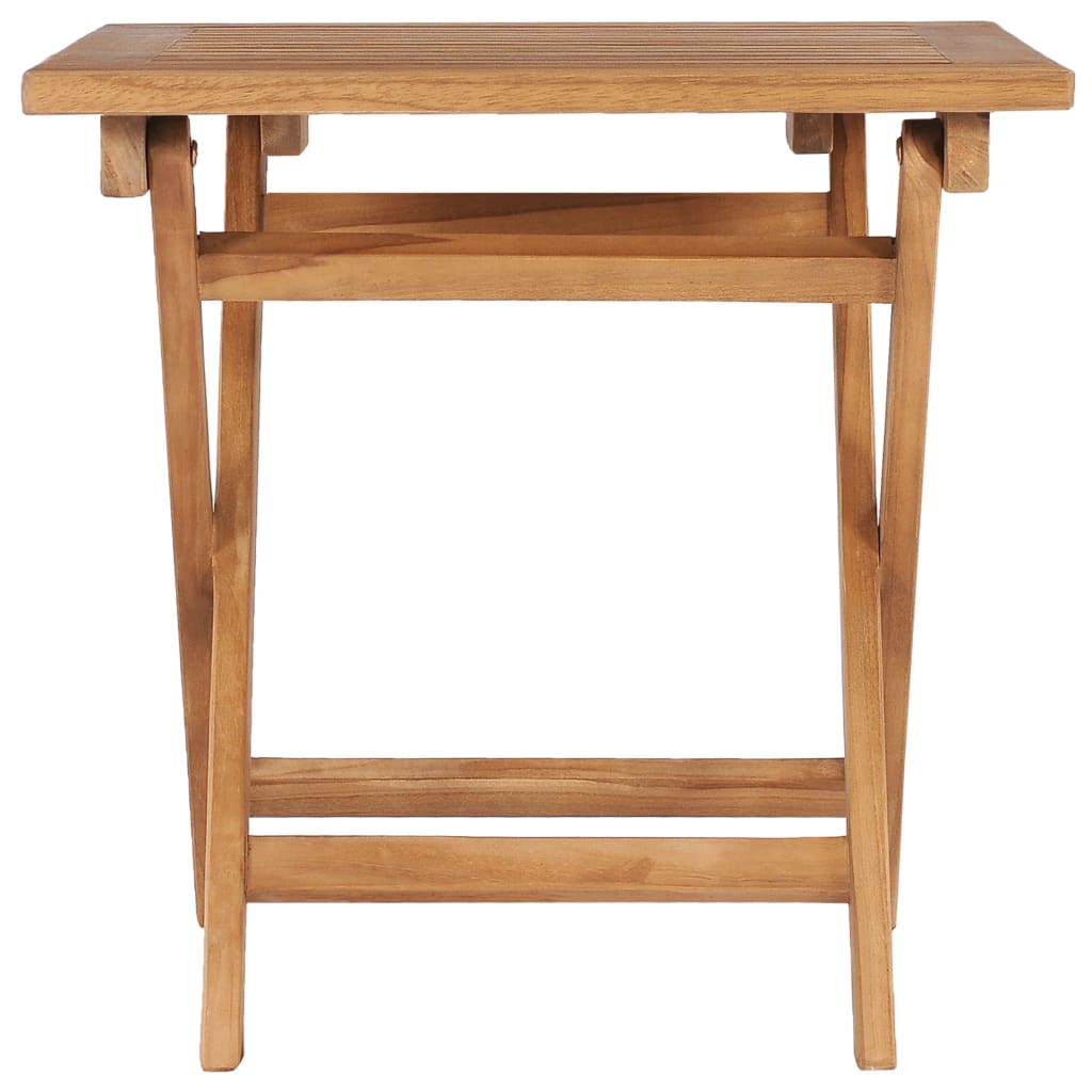 vidaXL Folding Garden Table 45x45x45 cm Solid Teak Wood - Brown