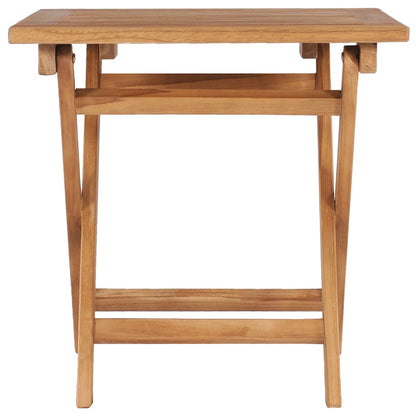 vidaXL Folding Garden Table 45x45x45 cm Solid Teak Wood - Brown