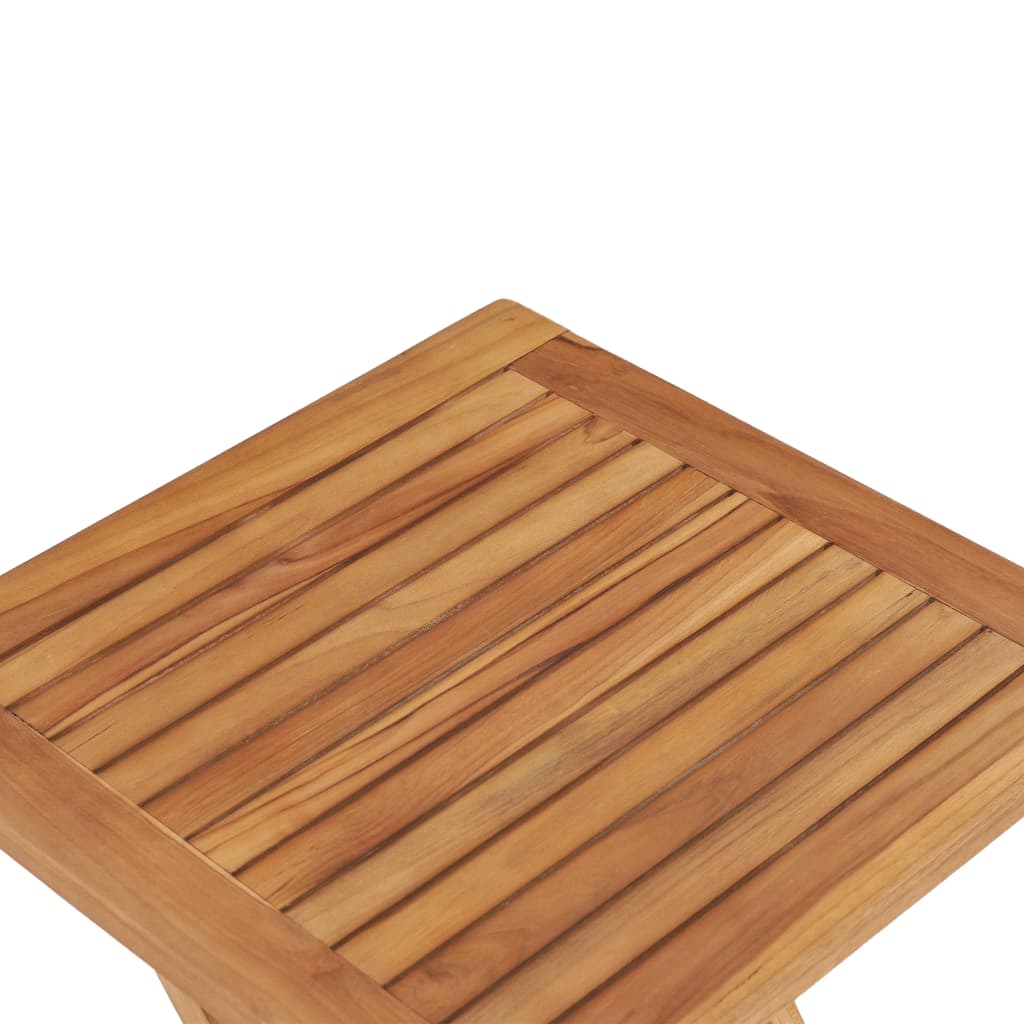 vidaXL Folding Garden Table 45x45x45 cm Solid Teak Wood - Brown