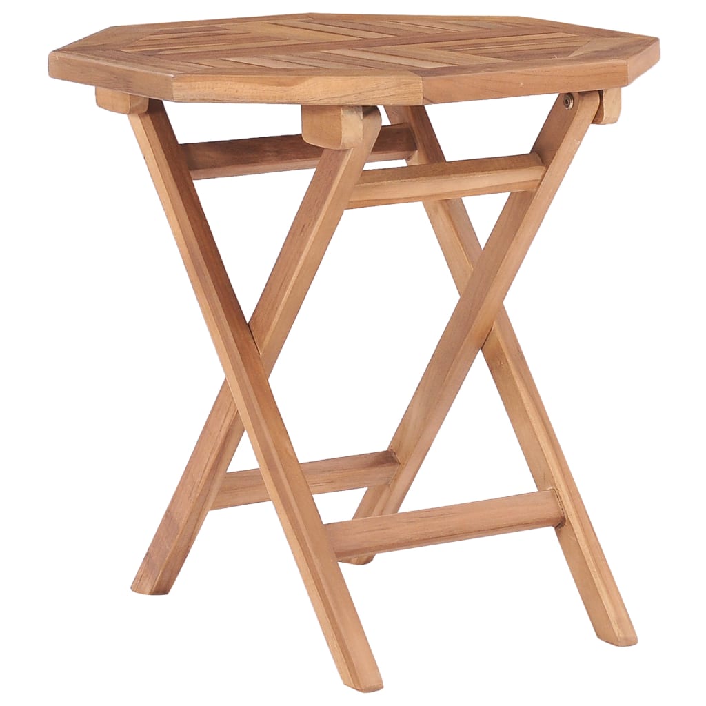 vidaXL Folding Garden Table 45x45x45 cm Solid Teak Wood - Brown - 27832