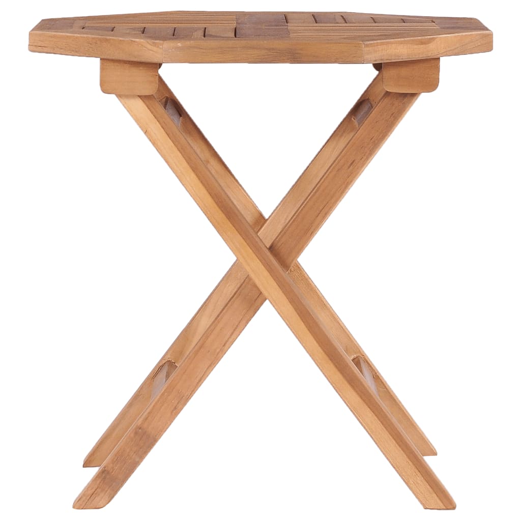 vidaXL Folding Garden Table 45x45x45 cm Solid Teak Wood - Brown - 27832