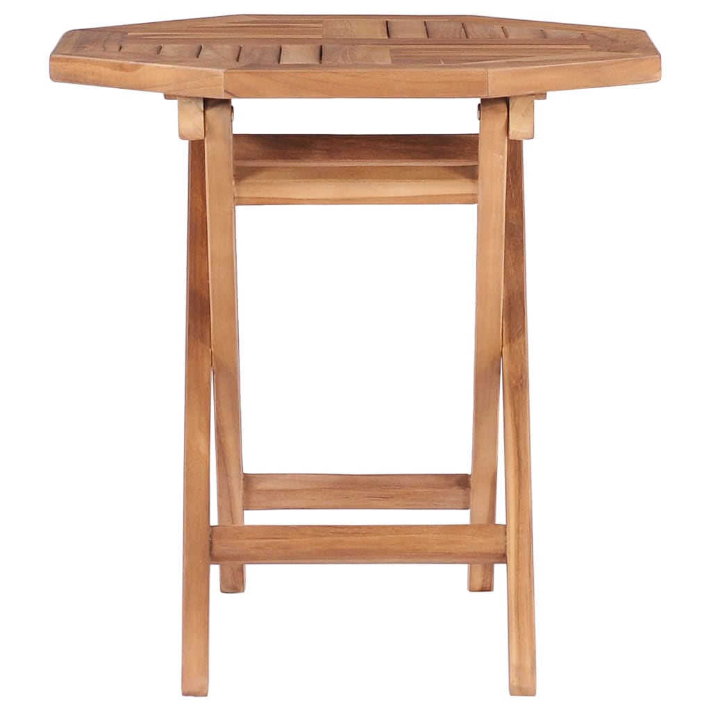 vidaXL Folding Garden Table 45x45x45 cm Solid Teak Wood - Brown - 27832