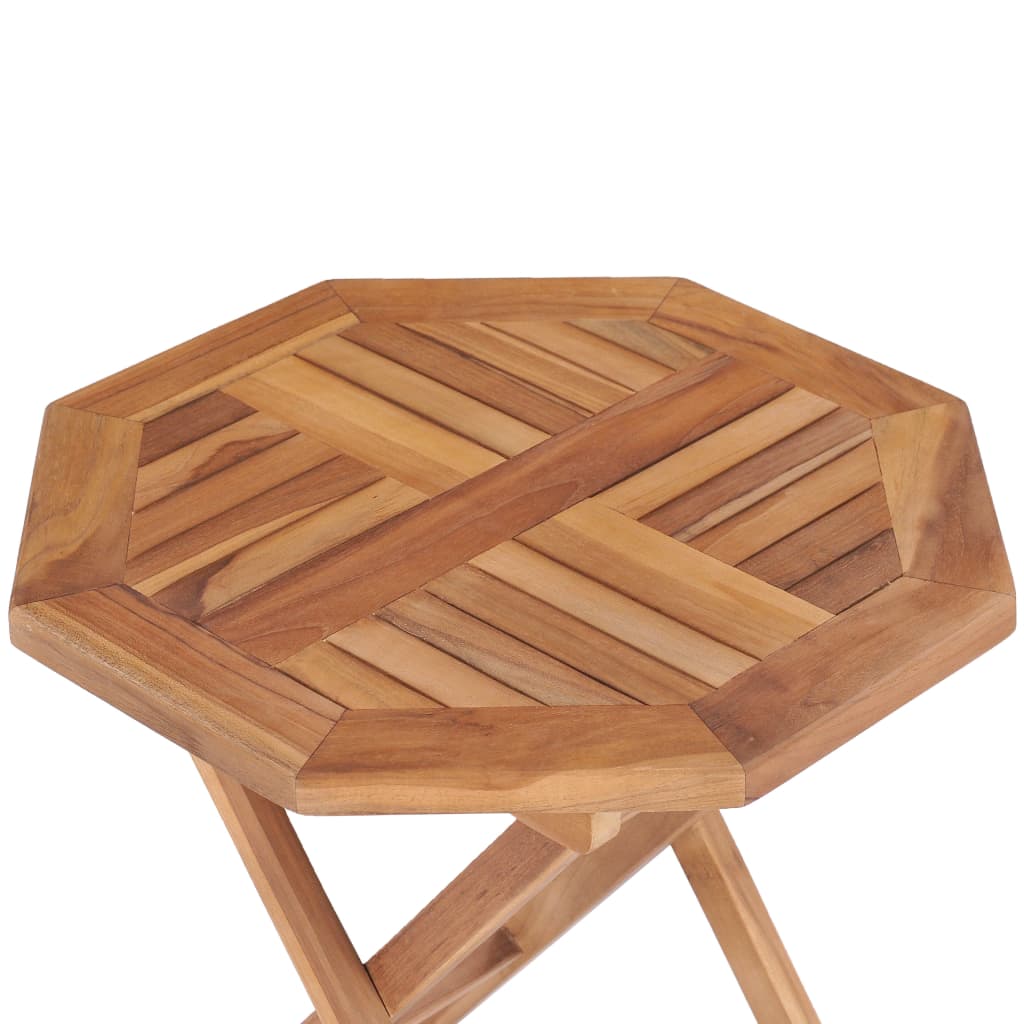 vidaXL Folding Garden Table 45x45x45 cm Solid Teak Wood - Brown - 27832