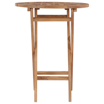 vidaXL Folding Garden Table 60 cm Solid Teak Wood - Brown