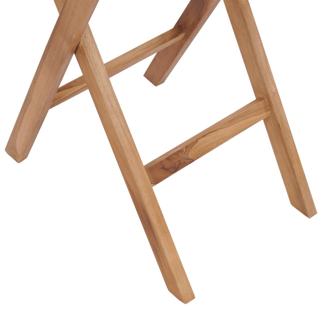 vidaXL Folding Garden Table 60 cm Solid Teak Wood - Brown