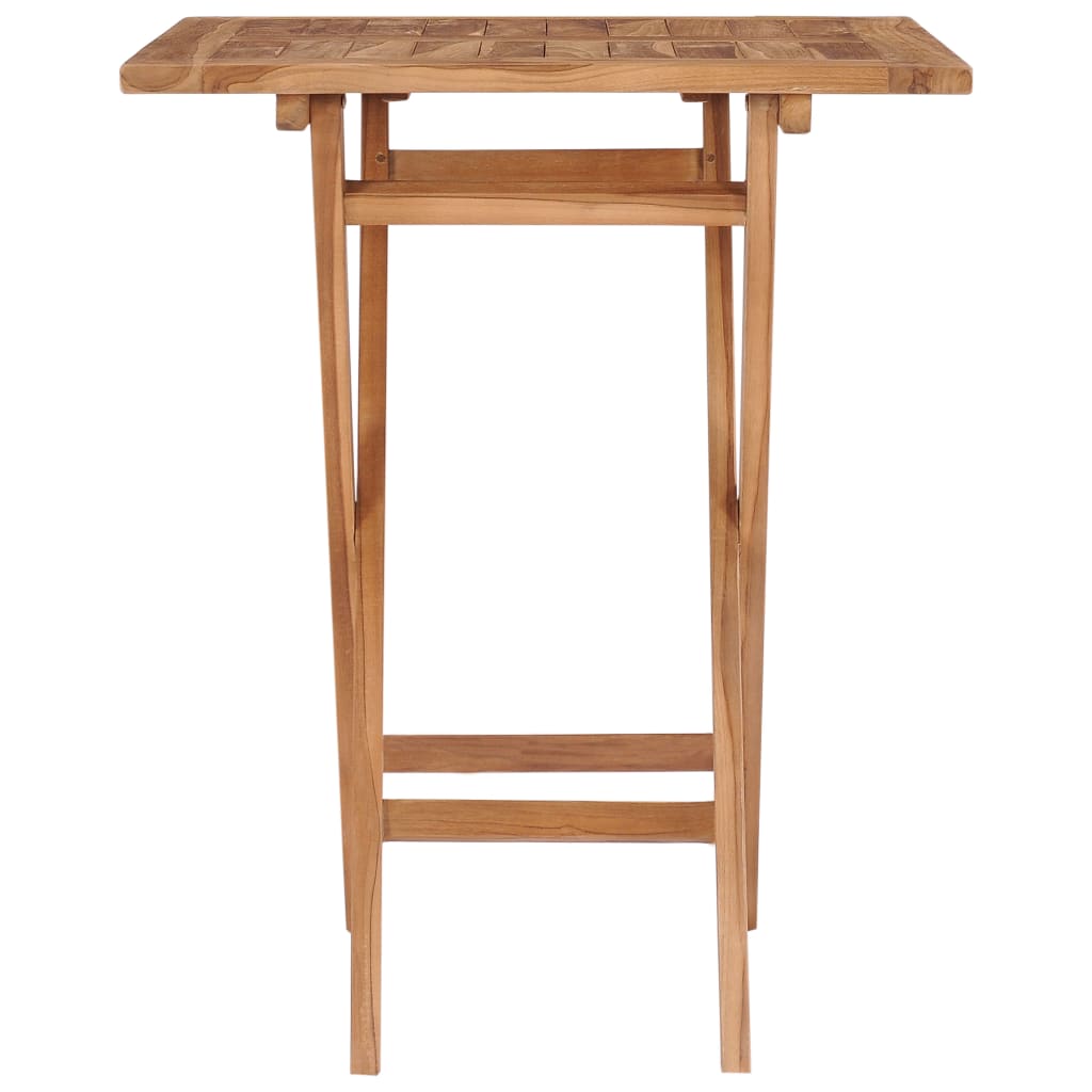 vidaXL Folding Garden Table 60x60x75 cm Solid Teak Wood - Brown