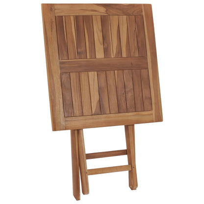 vidaXL Folding Garden Table 60x60x75 cm Solid Teak Wood - Brown