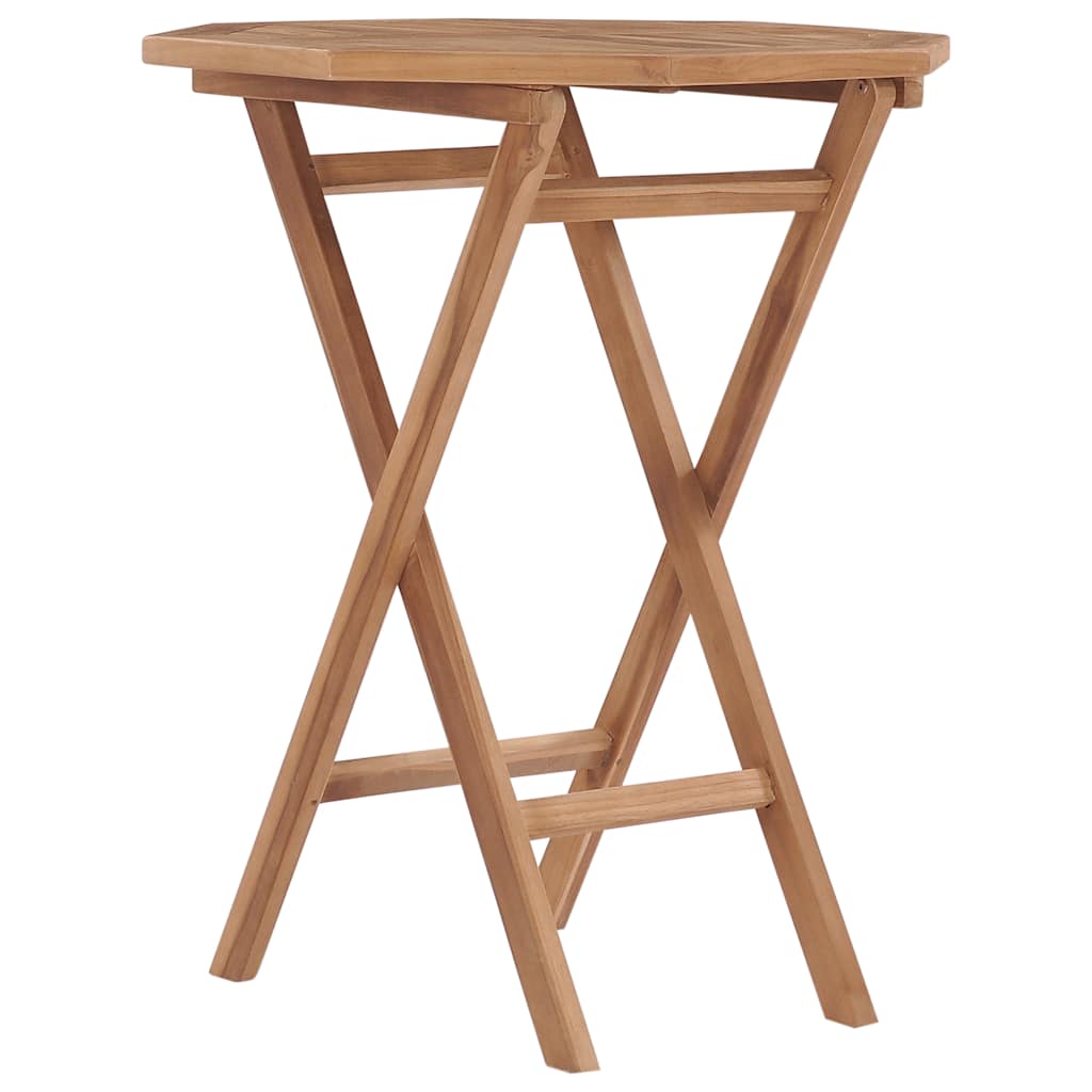 vidaXL Folding Garden Table 60x60x75 cm Solid Teak Wood - Brown - 27852