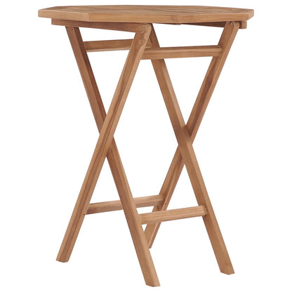 vidaXL Folding Garden Table 60x60x75 cm Solid Teak Wood - Brown - 27852