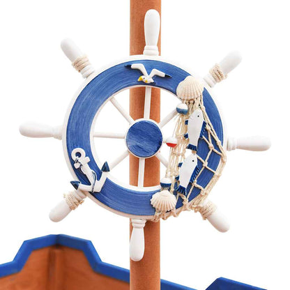 vidaXL Sandbox Pirate Ship Firwood 190x94.5x101 cm - Multicolour