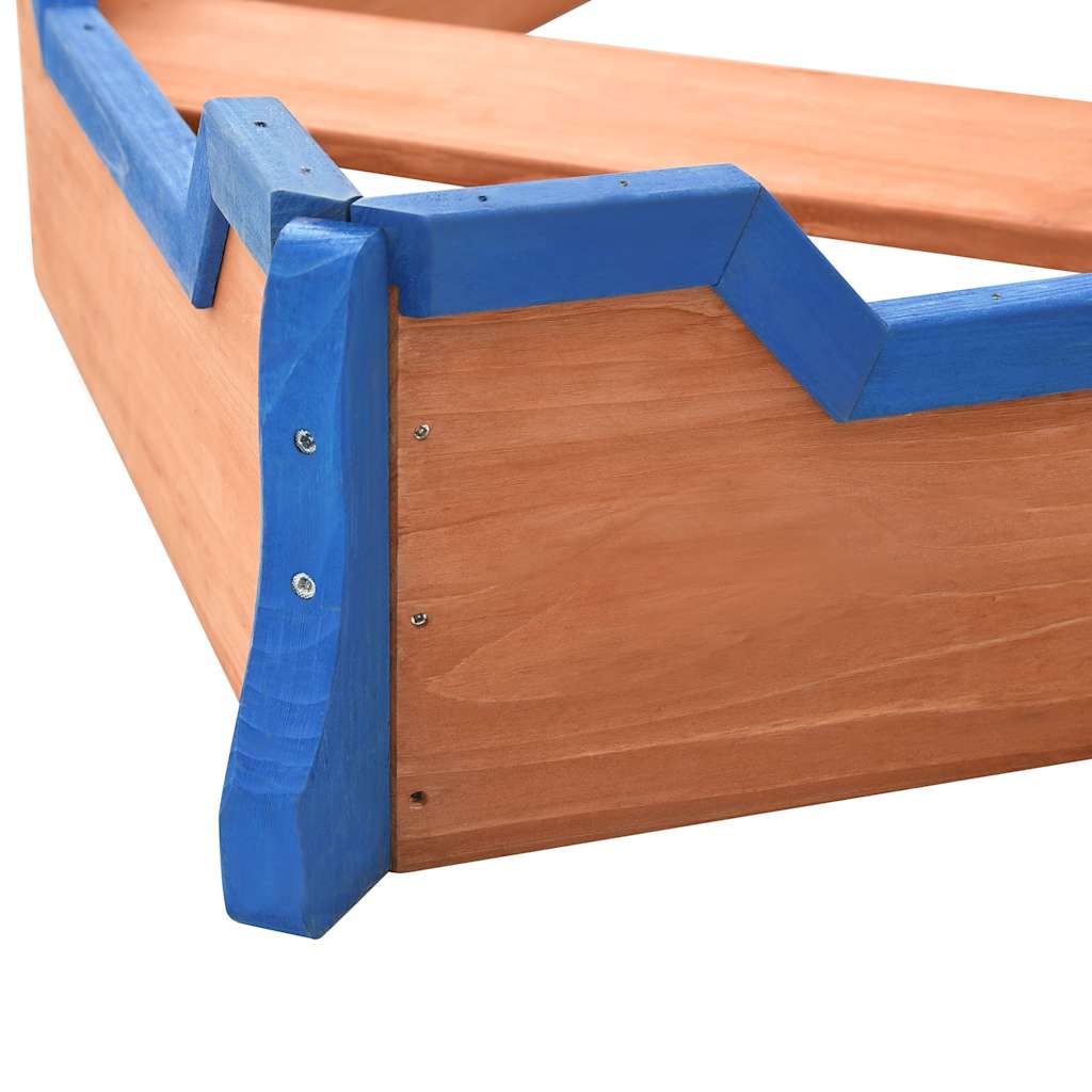 vidaXL Sandbox Pirate Ship Firwood 190x94.5x101 cm - Multicolour