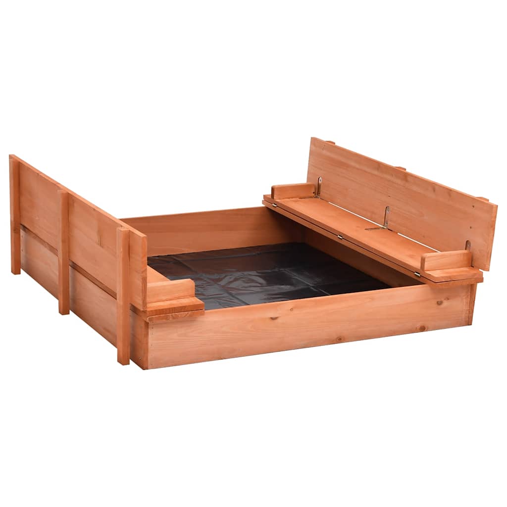 vidaXL Sandbox Firwood 95x90x15 cm - Brown