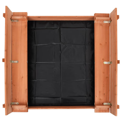 vidaXL Sandbox Firwood 95x90x15 cm - Brown
