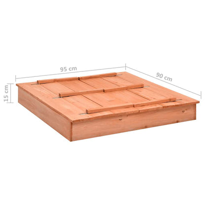 vidaXL Sandbox Firwood 95x90x15 cm - Brown
