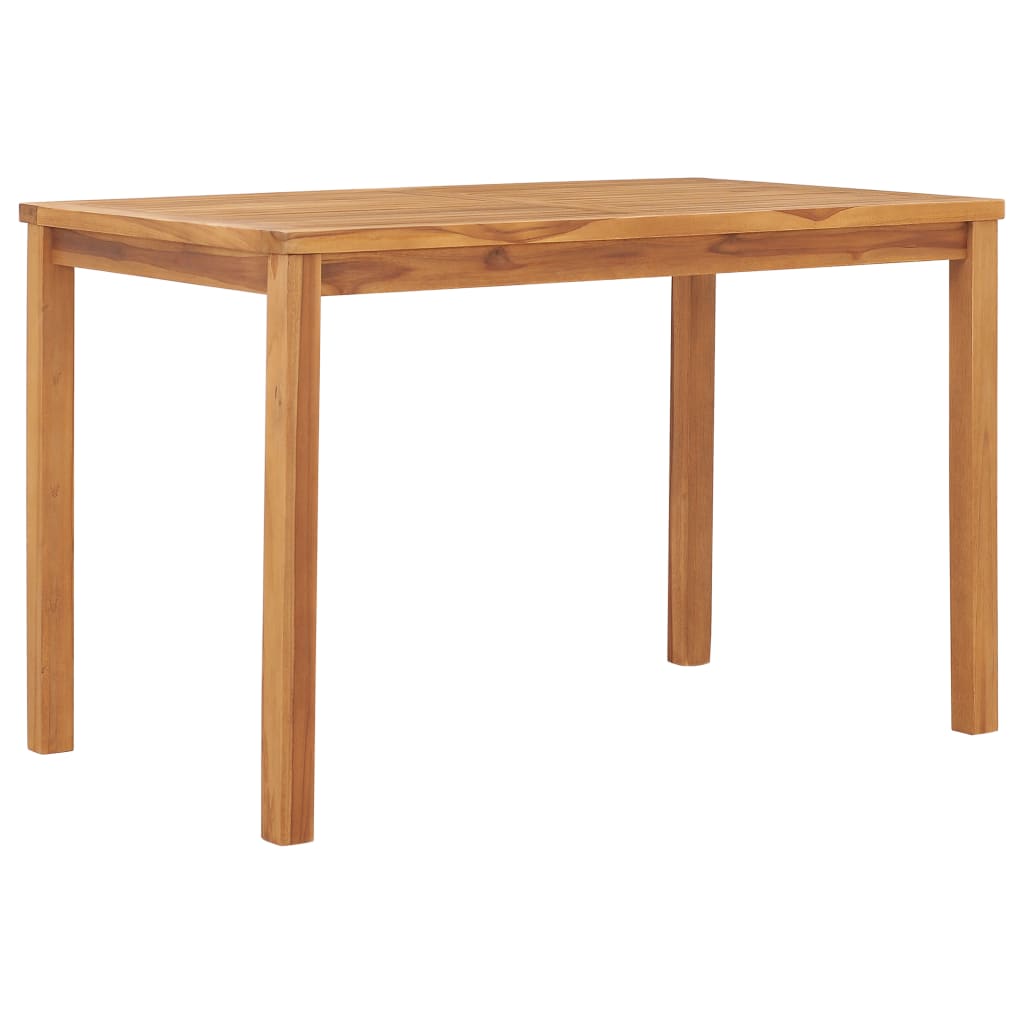 vidaXL Garden Dining Table 120x70x77 cm Solid Teak Wood - Brown