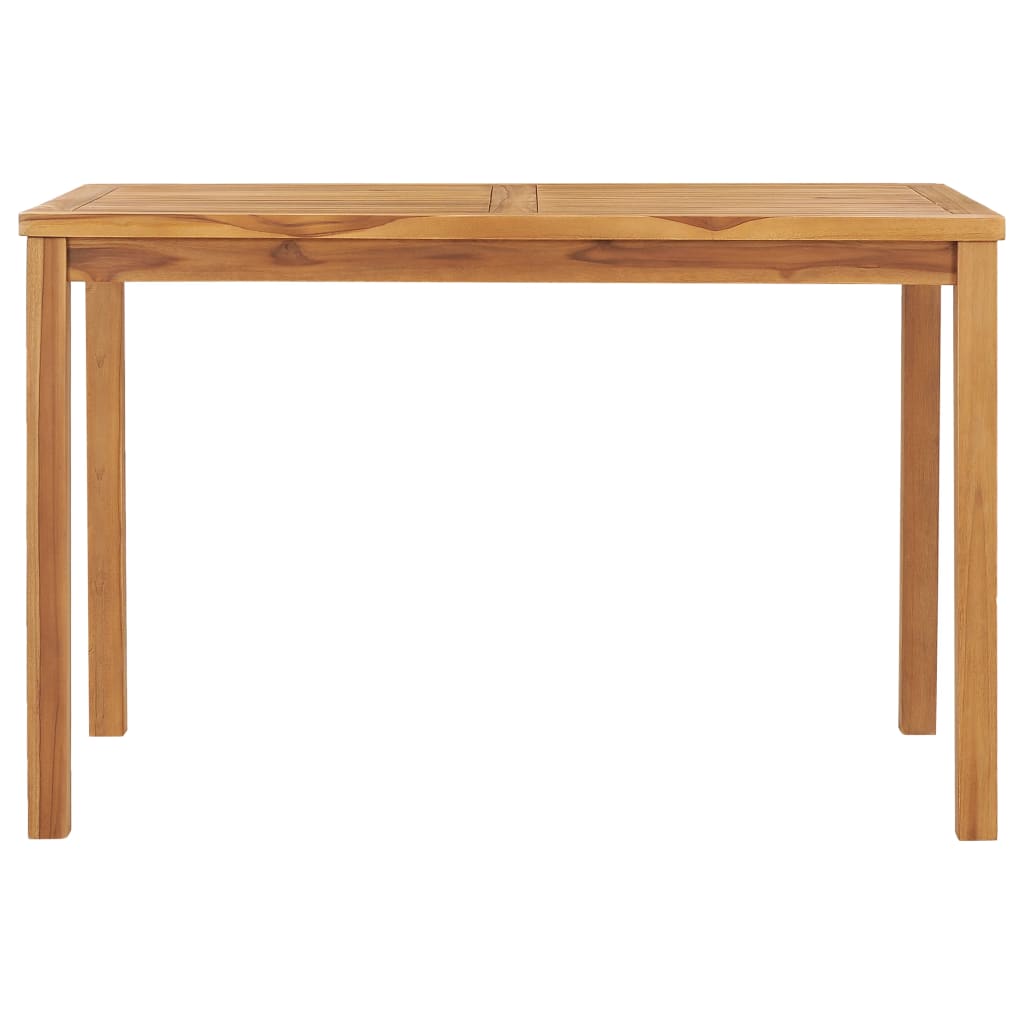 vidaXL Garden Dining Table 120x70x77 cm Solid Teak Wood - Brown