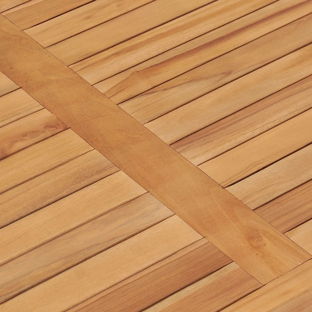 vidaXL Garden Dining Table 120x70x77 cm Solid Teak Wood - Brown