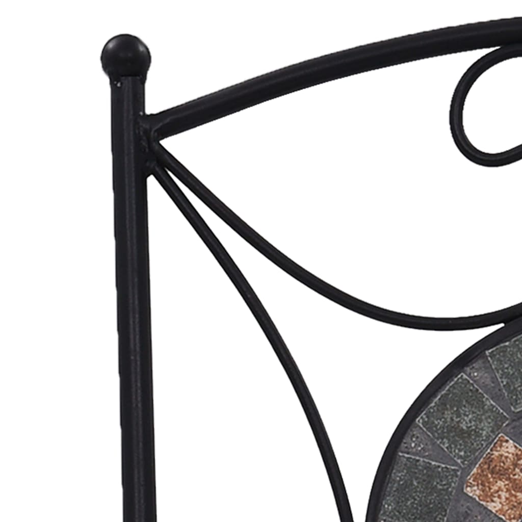 vidaXL Mosaic Bistro Set | Terracotta, Grey, Orange