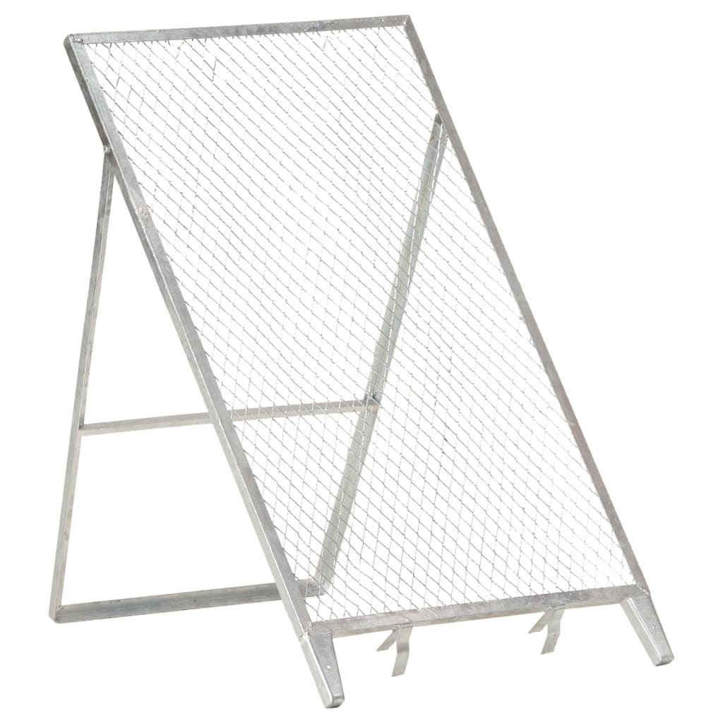 vidaXL Garden Sieve Galvanised Steel - Silver - 60 x 85 x 89 cm