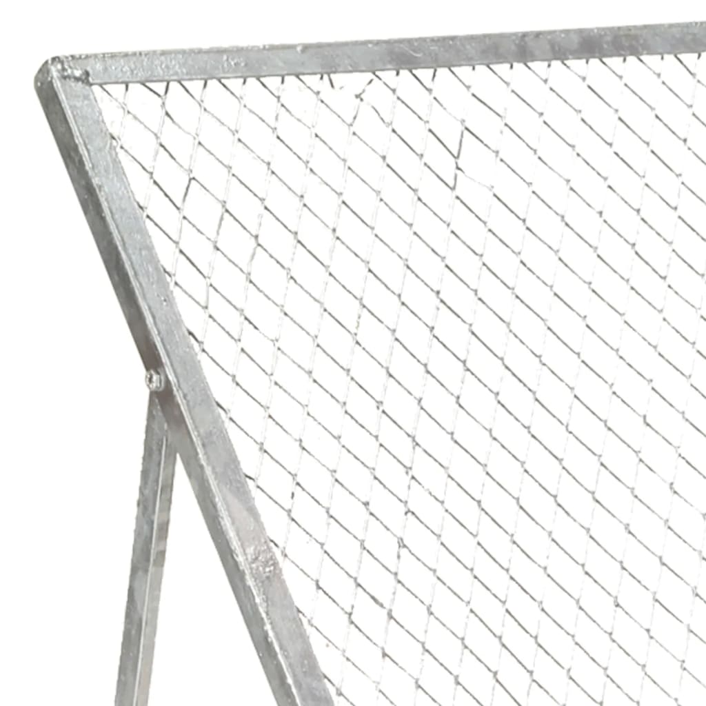 vidaXL Garden Sieve Galvanised Steel - Silver - 60 x 85 x 89 cm
