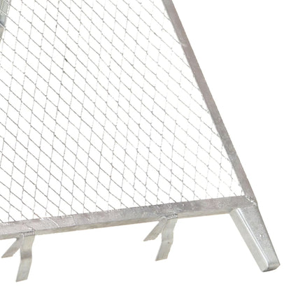 vidaXL Garden Sieve Galvanised Steel - Silver - 60 x 85 x 89 cm