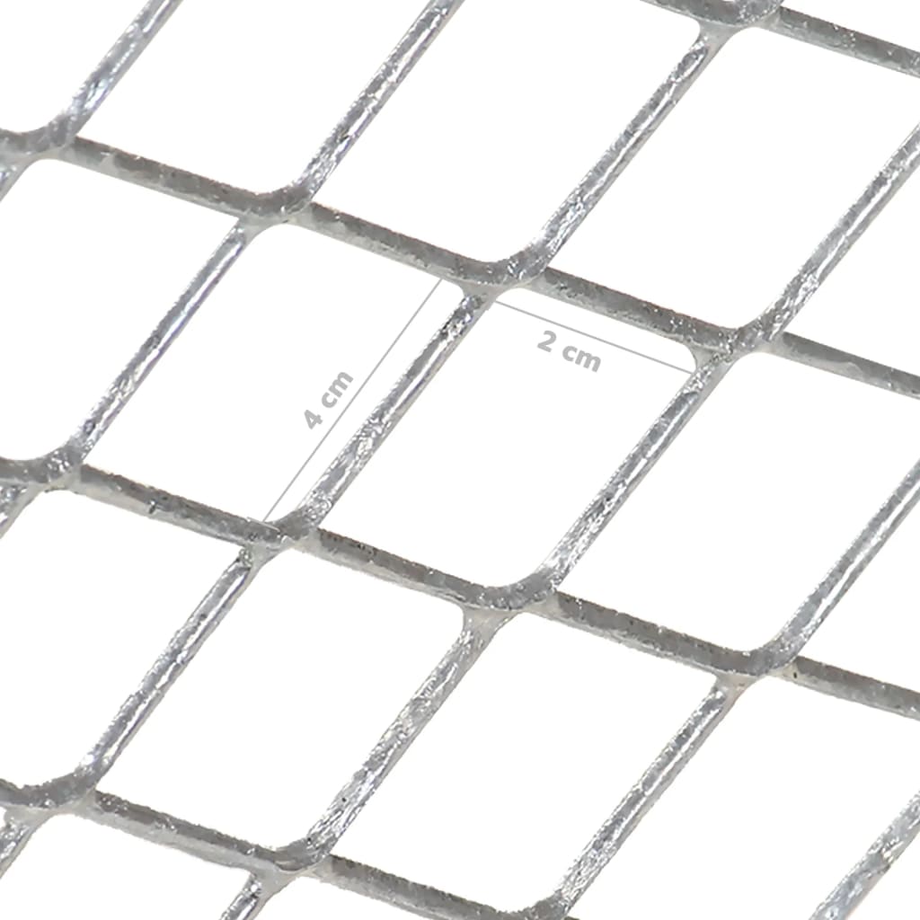 vidaXL Garden Sieve Galvanised Steel - Silver - 60 x 85 x 89 cm