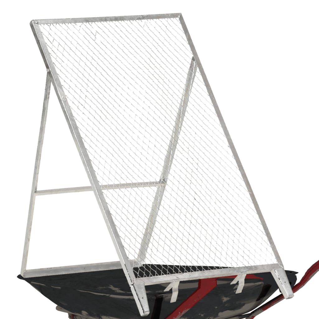 vidaXL Garden Sieve Galvanised Steel - Silver - 60 x 85 x 89 cm