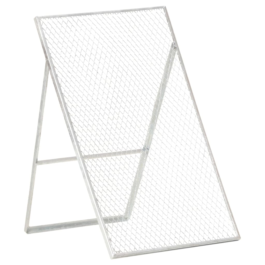vidaXL Garden Sieve Galvanised Steel - Silver - 60 x 75 x 89 cm
