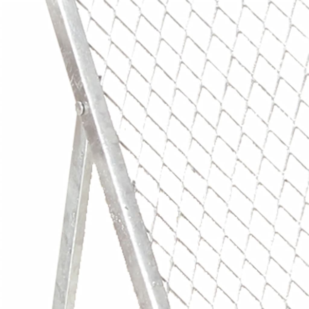 vidaXL Garden Sieve Galvanised Steel - Silver - 60 x 75 x 89 cm
