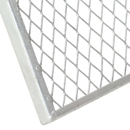 vidaXL Garden Sieve Galvanised Steel - Silver - 60 x 75 x 89 cm