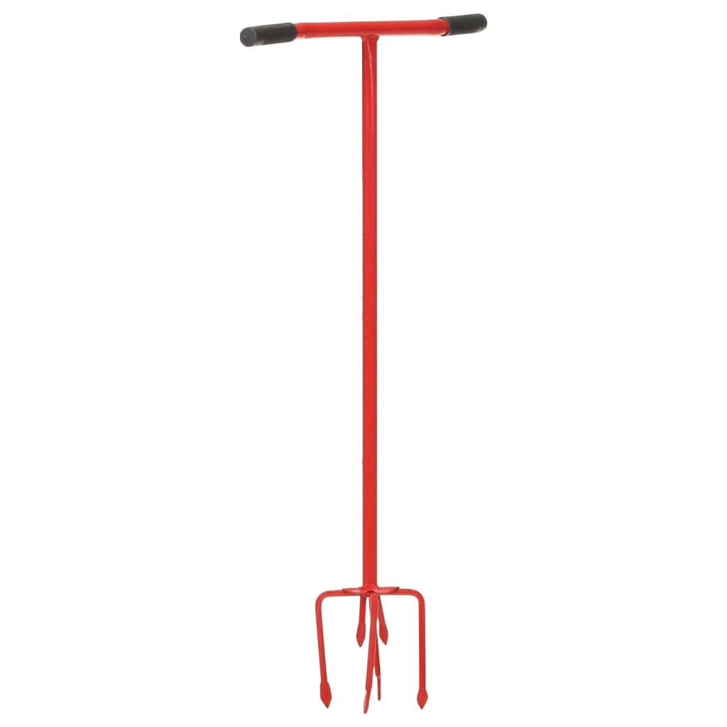 vidaXL Garden Claw Red Steel - Silver