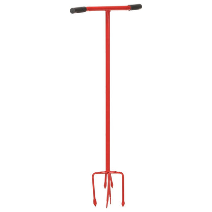 vidaXL Garden Claw Red Steel - Silver