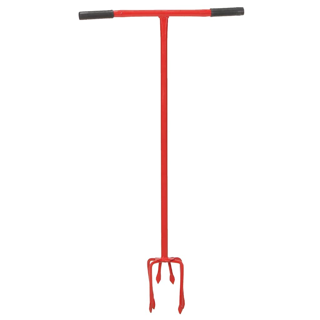 vidaXL Garden Claw Red Steel - Silver