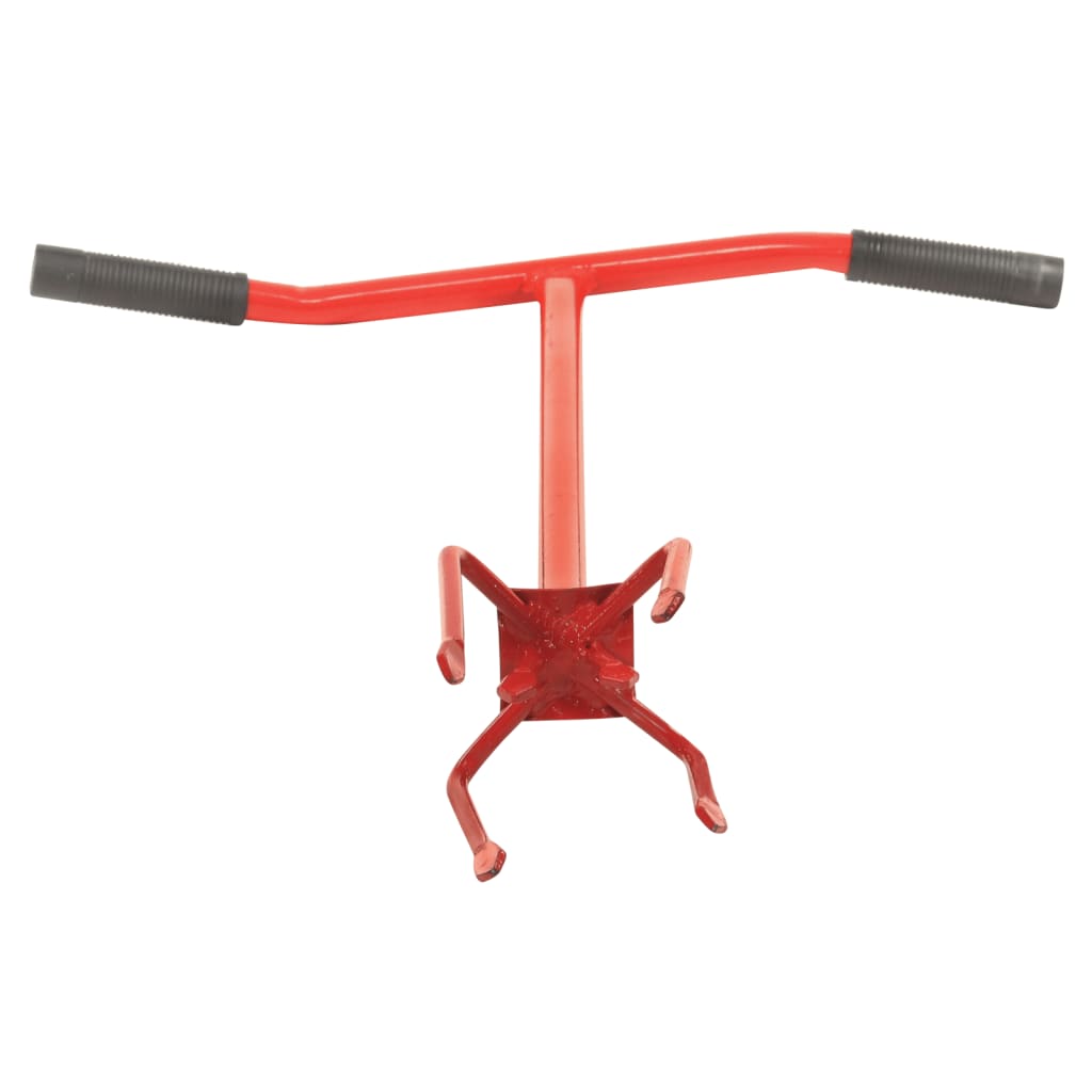 vidaXL Garden Claw Red Steel - Silver