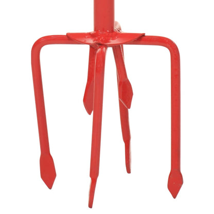 vidaXL Garden Claw Red Steel - Silver