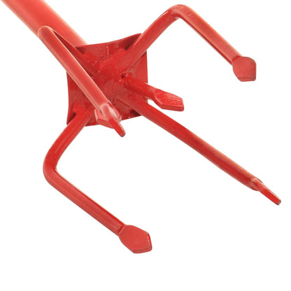 vidaXL Garden Claw Red Steel - Silver