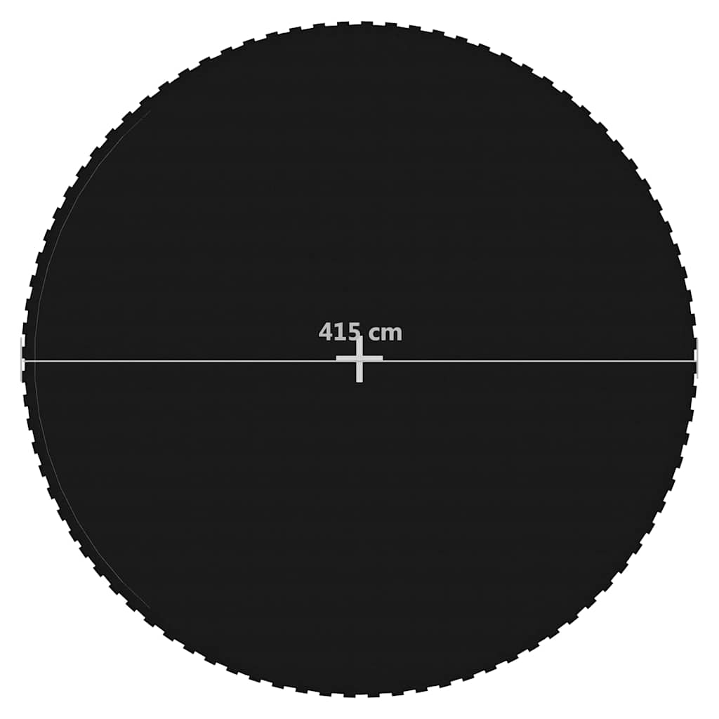 vidaXL Jumping Mat Fabric Black for 15 Feet/4.57 m Round Trampoline