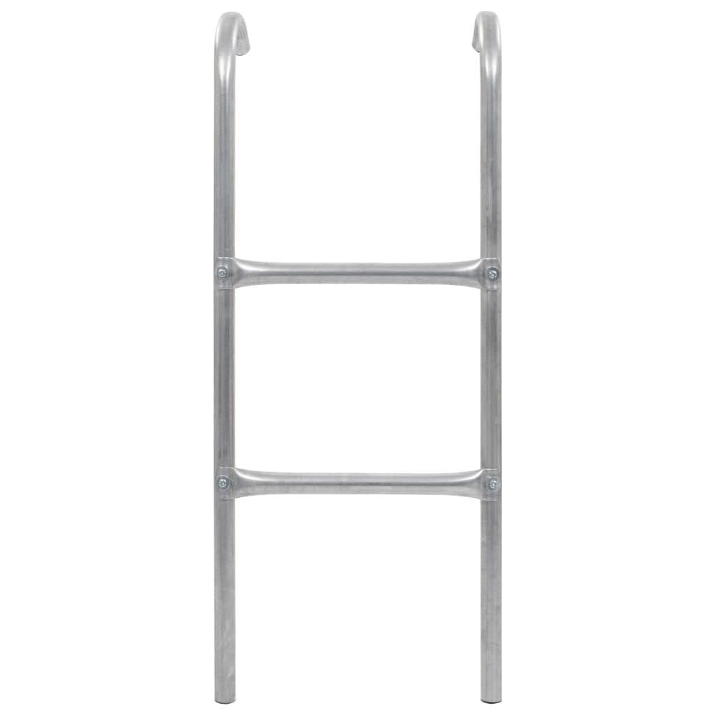 vidaXL 2-Step Trampoline Ladder Steel Silver 72 cm (suitable for 65cm high)