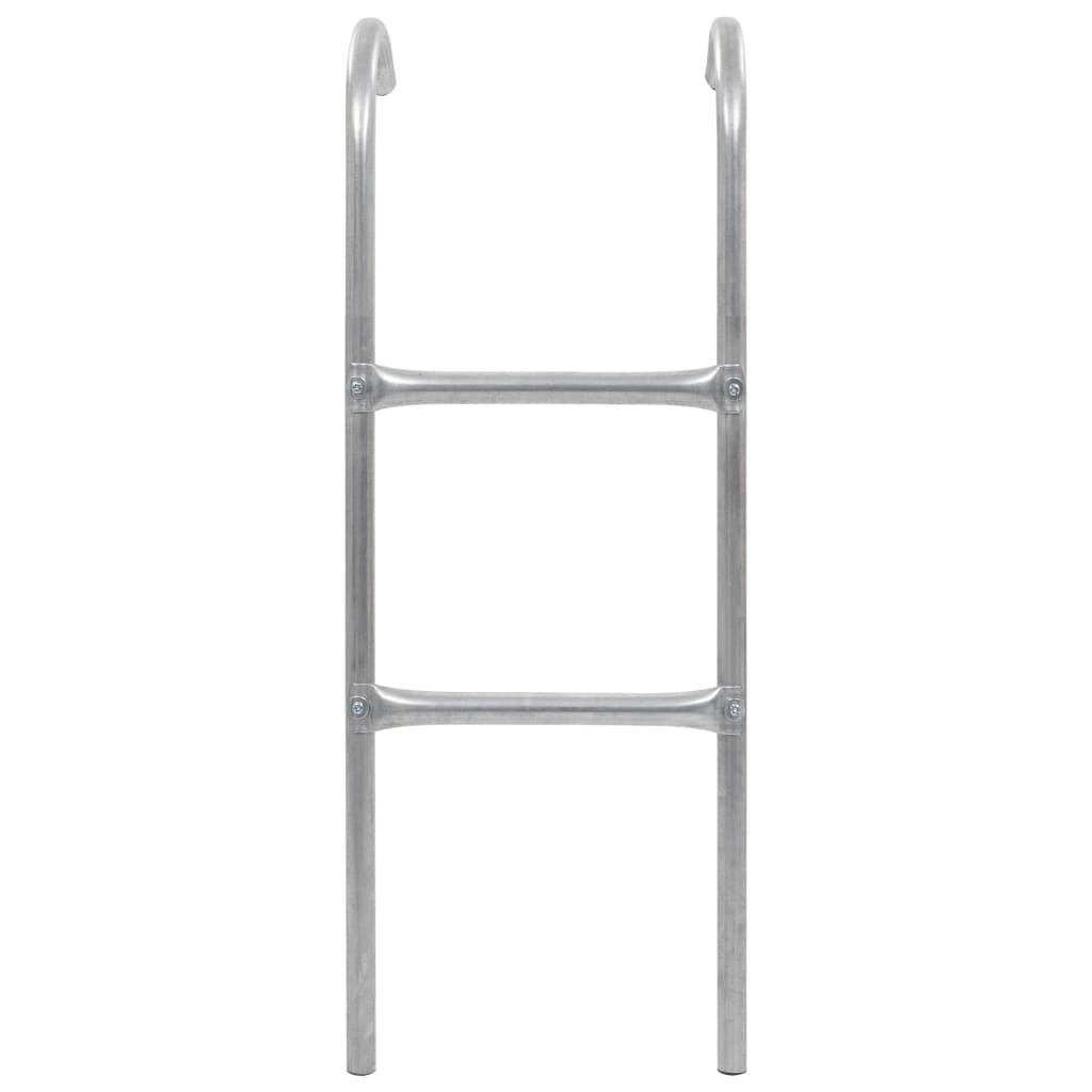 vidaXL 2-Step Trampoline Ladder Steel Silver 102.6 cm